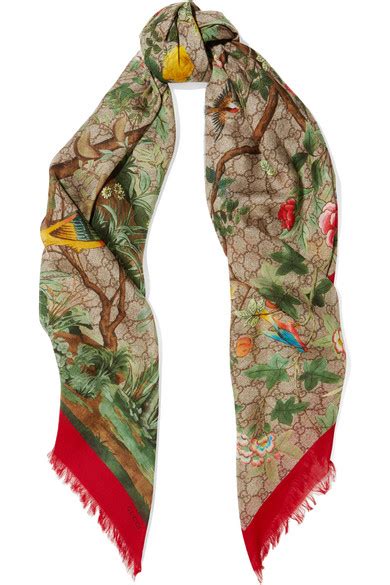 gucci tian scarf|Net-a-Porter Gucci scarves.